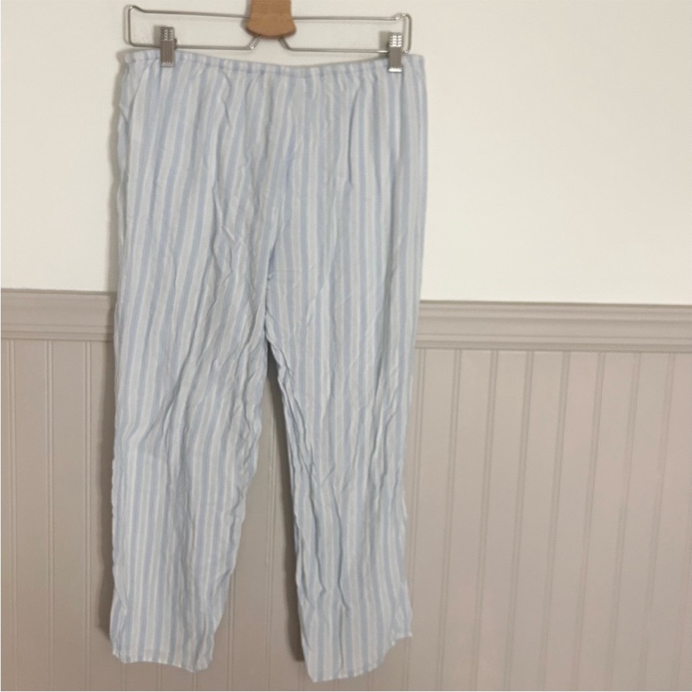 Nordstrom Blue and White Striped Pajama Set Womens size large - Picture 7 of 7